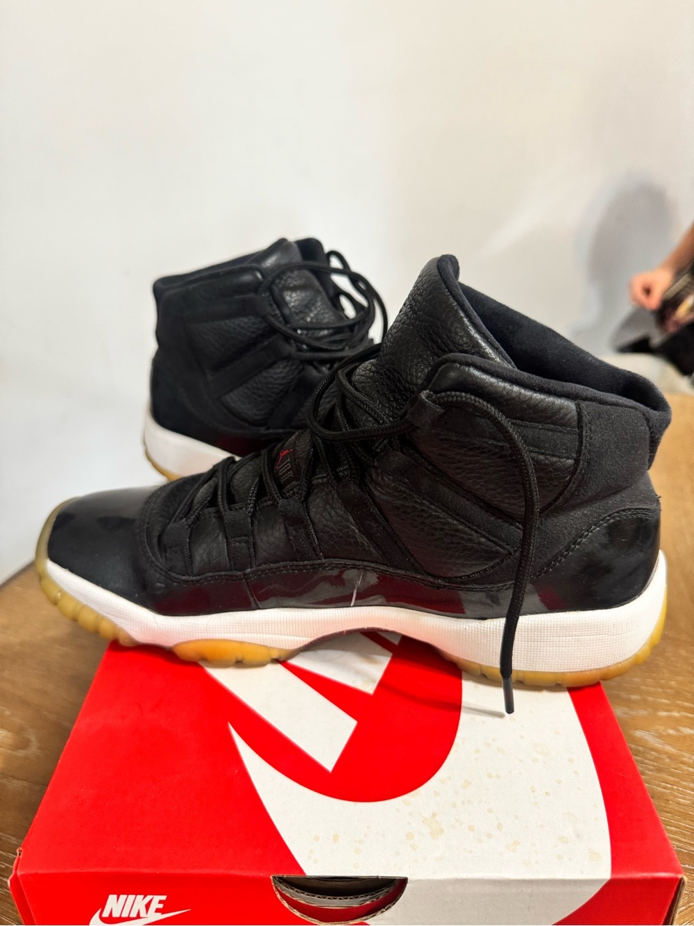 Nike Kids Black High-Top Sneakers with Gum Sole